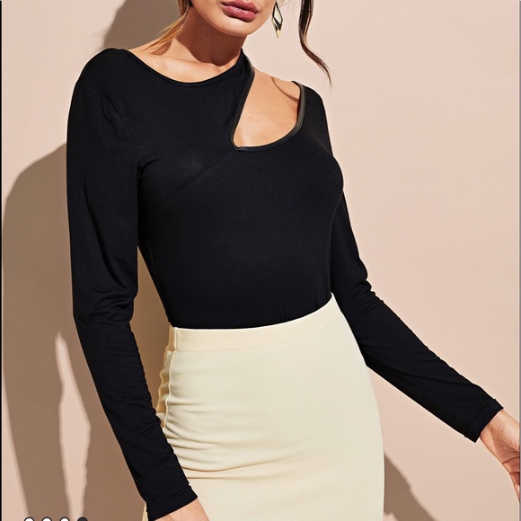 NWT Dian Von Furstenberg asymmetric cut out top - Picture 3 of 8